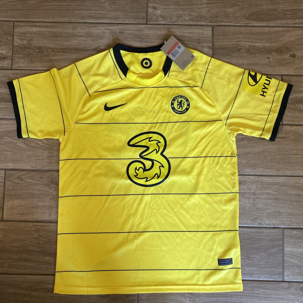 Chelsea Away Jersey Macias Authentic Match Nike Yellow Size Large